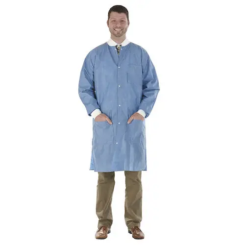 SafeWear High Performance Lab Coat, Large, Deep Blue, 12/Pack, 8107-C thumbnail 11