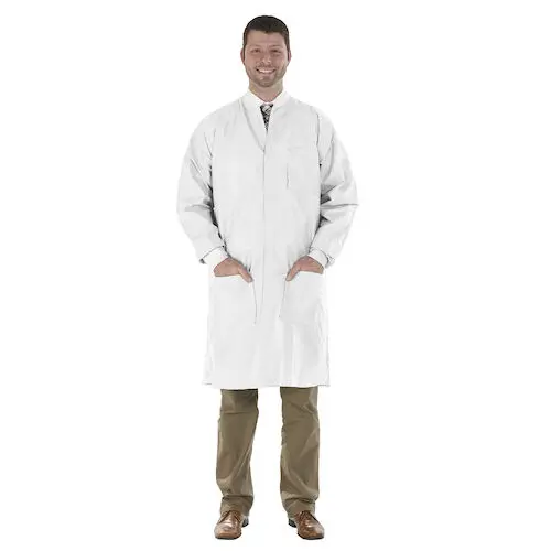 SafeWear High Performance Lab Coat, White Frost, Medium, 12/Bag, 8110-B thumbnail 11