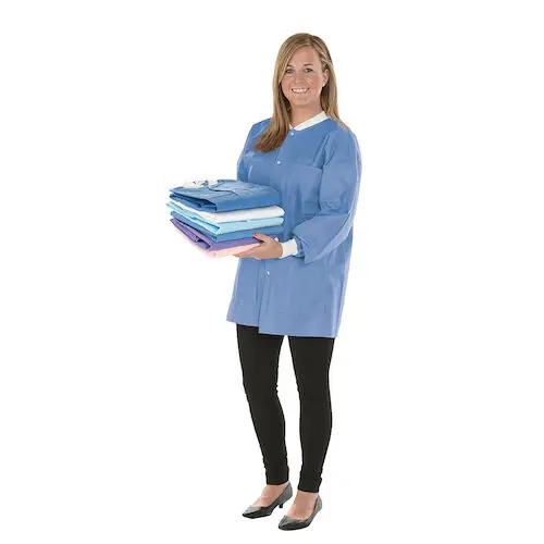 Medicom SafeWear Hipster Jacket, Deep Blue, 2X-Large, SMS Polypropylene, 12/Pack, 8101-E thumbnail 11