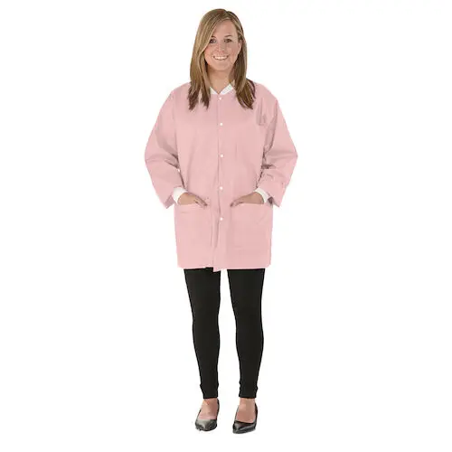 SafeWear Disposable Hipster Jacket, Extra Large, Pretty Pink, 12/Pk, 8102-D thumbnail 11