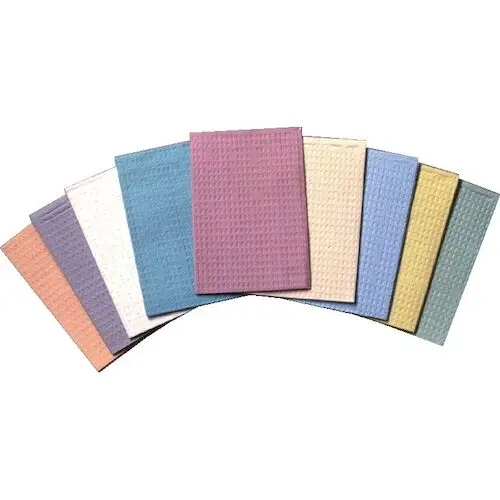 Tidi Products Choice Patient Bib, 2-Ply Tissue with Poly-Back, Waffle-Embossed, 13" x 18", Green, 500/Case, 917462 thumbnail 5