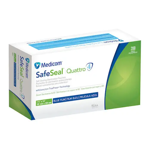 Medicom SafeSeal Quattro Self-Sealing Sterilization Pouches, 7.5" x 13", 200/Box, 88030-4 thumbnail 12