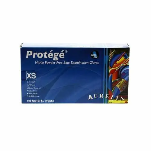Aurelia Protégé Nitrile Exam Gloves, Powder Free, Non-Sterile, Extra Small, Sky Blue, 100/Box, 93995 - Aurelia® Protégé™ Nitrile Exam Gloves – Powder Free, Blue, 100/Pkg - Extra Small - Image 1