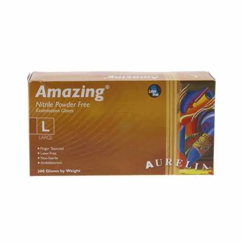 Aurelia® Amazing™ Nitrile Exam Gloves, Powder Free, Non-Sterile, Large, Violet, 300/Box, 92888 - Aurelia® Amazing™ Nitrile Exam Gloves, 300/Box - Large - Image 1