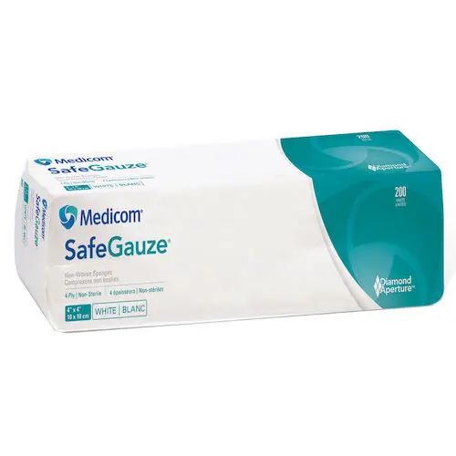 SafeGauze Premium Non-Woven Sponges, Non-Sterile, 4-Ply, 4" x 4", 2000/Case, 4544 thumbnail 10