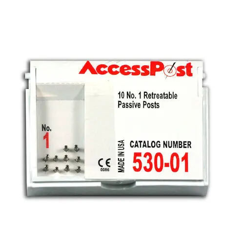AccessPost Stainless Steel Passive Post Refill, Size 1 (Red), 1.1 mm, 10/Pk, 530-01 thumbnail 7