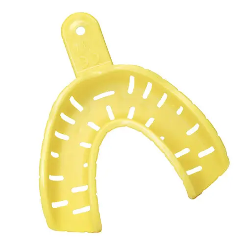 AccuDent XD Dentate Tray #3 Lower Medium, Disposable Perforated Plastic Impression Trays, 12/Pack, 673706 thumbnail 2