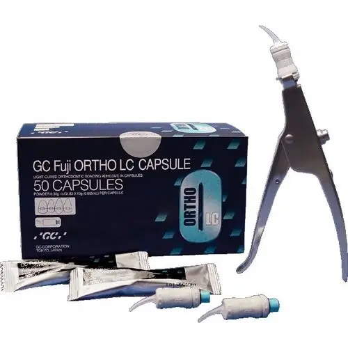 GC Fuji Ortho LC Light-Cure Resin-Reinforced Glass Ionomer Orthodontic Cement, Capsule Starter Kit, 50 Capsules, 439451 thumbnail 4