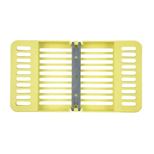 Zirc Steri-Compact Cassette, Neon Yellow, Holds 8 Instruments, 7-1/8" x 3-7/8" x 5/8", 50Z915O - Neon Yellow Compact Cassette - Image 1