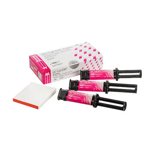 GC FujiCEM Evolve Resin-Reinforced Glass Ionomer Luting Cement, Handmix Triple Pack, 3 x 9.2 g Syringes, 45 Tips, 012949 thumbnail 10