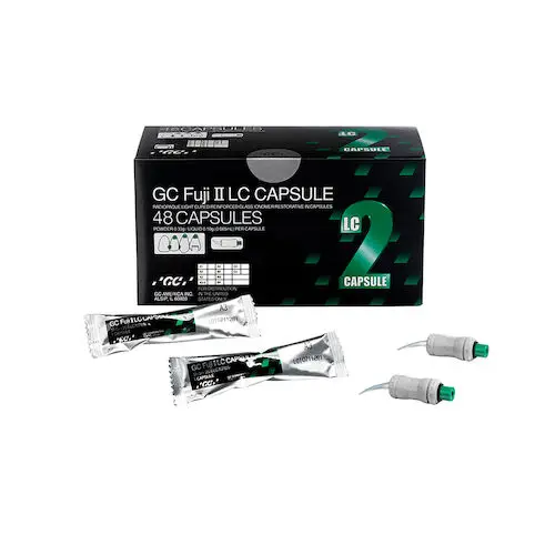 GC Fuji II LC Light-Cured Resin-Reinforced Glass Ionomer Restorative Capsules, Shade A2, 0.1 mL, 48/Box, 425002 thumbnail 9