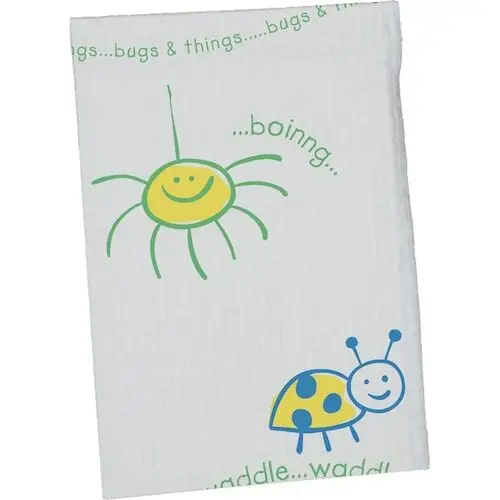 Tidi Choice Bugs & Things Patient Bib/Towel, 2-Ply Tissue with Poly Backing, Waffle-Embossed, 10" x 13", 250/Case, 981410 thumbnail 6