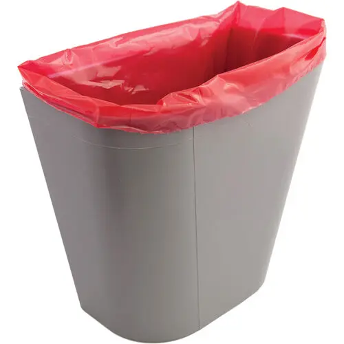 Zirc Handi-Hopper Small Plastic Waste Receptacle, Beige, 7" x 4" x 6-3/8", with Slotted Mounting Bracket, 20Z404G thumbnail 3