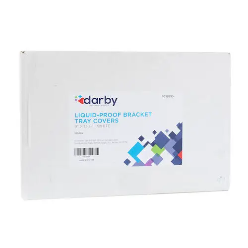Darby Dental Disposable Tray Covers, White, 9" x 13 1/2", 500/Box, Item 20858011 - White, 9" x 13 1/2", 500/Box, 20858011 - Image 1