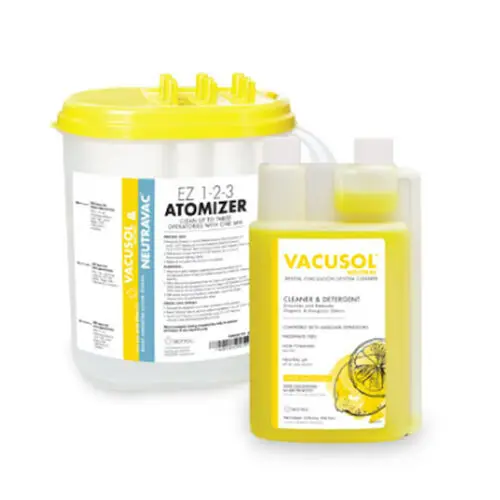 Vacusol Neutral Dental Evacuation System Cleaner Starter Kit, 32 oz Bottle with Atomizer, Lemon Scent, ED906 thumbnail 10