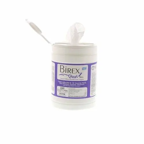 Birex Quat Disinfectant Wipes, 6" x 6.75", 160/Canister, 295507 thumbnail 7