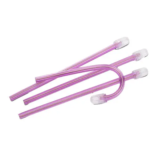 Practicon ColorFlex Total-Comfort Soft Tip Aspirators, Purple with Clear End, 6", 100/Bag, 7019116-PUR thumbnail 2
