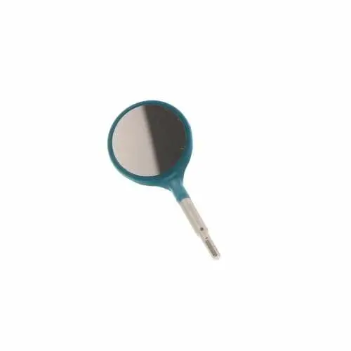 Zirc Crystal HD® #4 Teal Resin Mouth Mirror Screw-On Heads (Cone Socket), 12/Pack, 50Z371J - #4 Crystal HD® Teal Resin Mouth Mirror Screw-On Heads (Cone Socket) Pack of 12 - Image 1