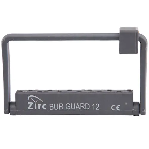 Zirc Surgical 12-Hole Tall Bur Guard, Grey, 50Z408I - Grey 12-Hole Tall Bur Guard - Image 1