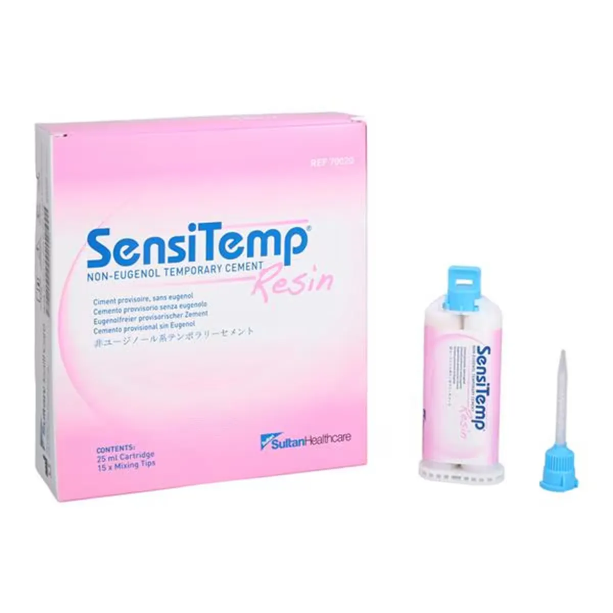 SensiTemp Resin Temporary Cement, Non-Eugenol, 2-Stage Setting, Cartridge Refill, 25 mL, 15 Mixing Tips, #70020 thumbnail 3