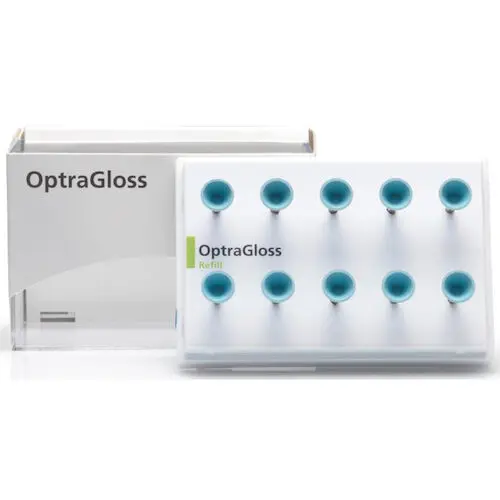 OptraGloss High Gloss Polisher Refill, Cup HP, Light Blue, 10/Pk, 684550AN thumbnail 3