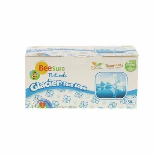 BeeSure Naturals Earloop Face Masks, Blue, BE2420, 50/Box - BeeSure Naturals Earloop Masks, , Blue, BE2420, 50/Box - Image 1