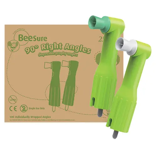 BeeSure Disposable Prophy Angles, 90° Right Angle, Regular White Cup, 100/Box, BE601RA thumbnail 3