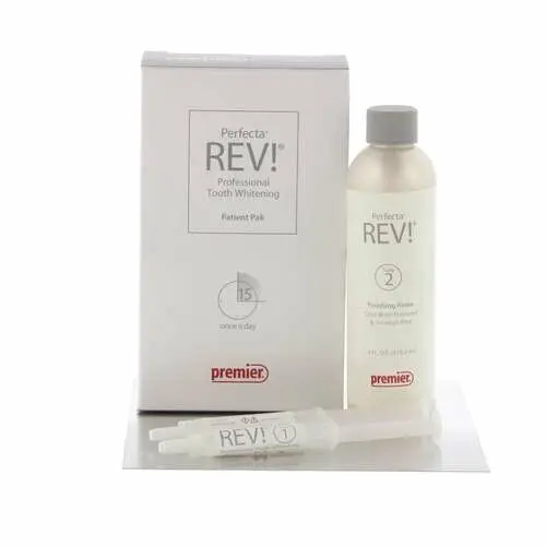 Perfecta REV! Take-Home Tooth Whitening Patient Pak, 14% Hydrogen Peroxide, Mint, 2 x 3cc Syringes, 4oz Finishing Rinse, 0.9oz Toothpaste, 4000142 thumbnail 4