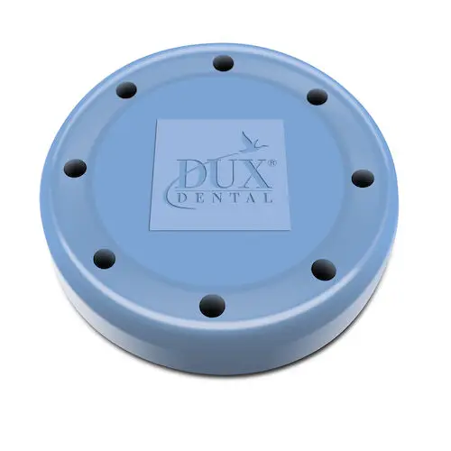 Kerr DUX Magnetic Bur Block, 8-Hole, Baby Blue, 31825 thumbnail 2