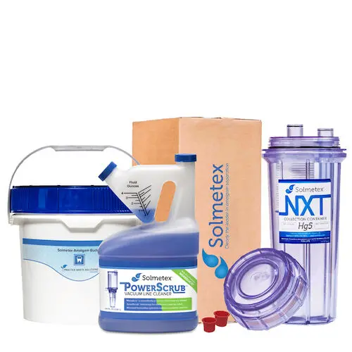 Solmetex NXT Hg5 Compliance Kit (NXT-HG5-CK) with Collection Container, PWS Amalgam Bucket, and PowerScrub Cleaner thumbnail 3