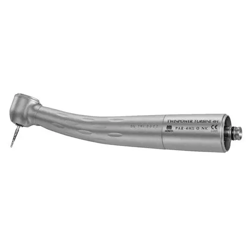 TwinPower Turbine High Speed Air Handpiece, Standard Head, Contra Angle, Autochuck Push Button, LED Light, Triple Spray, NSK FlexiQuick, 4H PAR-4HEX-O-NK thumbnail 4