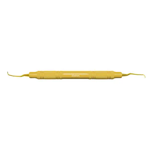 American Eagle Instruments Double Gracey Posterior Curette, XP Technology, Yellow EagleLite Resin Handle, Double End, 3/8", AEDGPXPX thumbnail 4