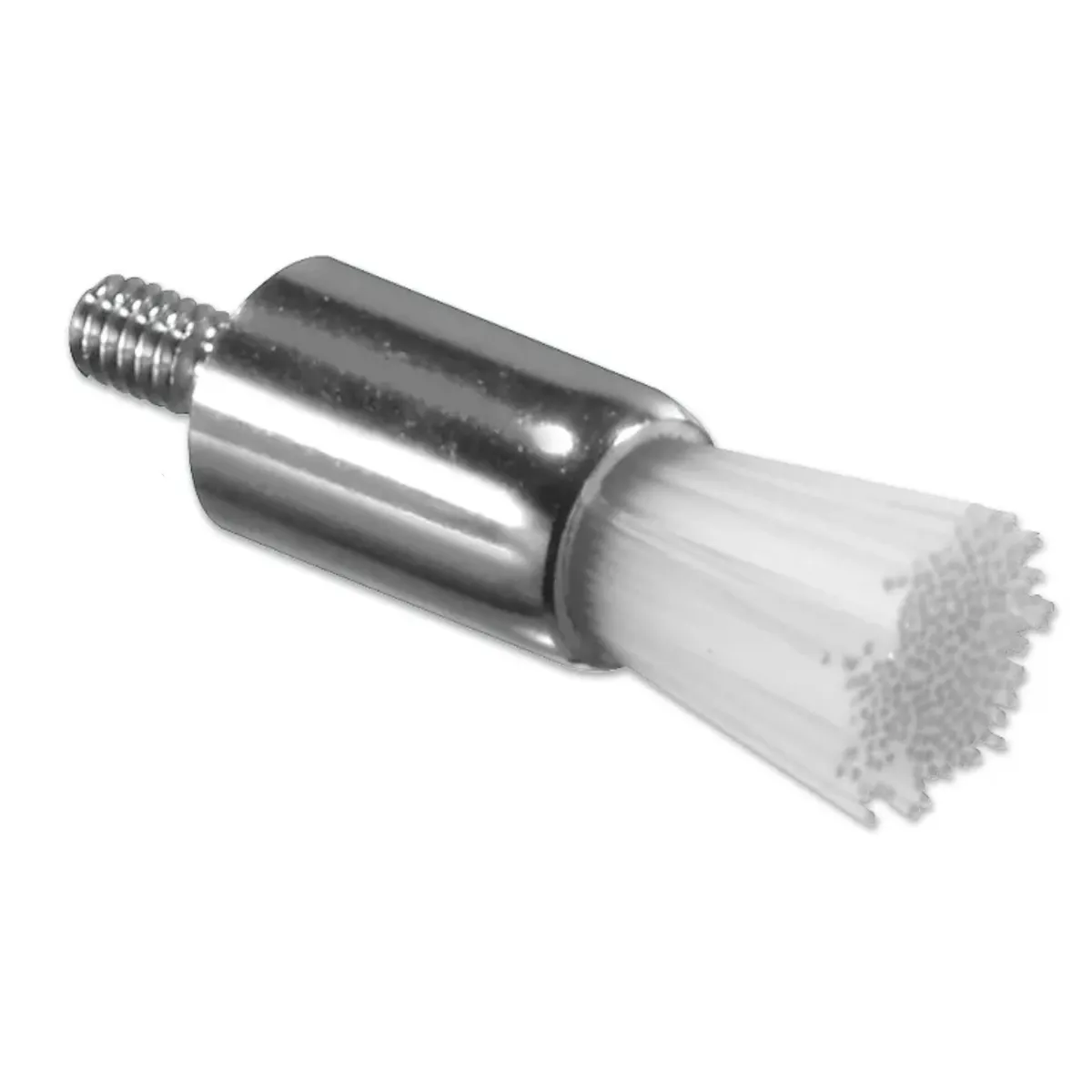 Dentamerica Screw-Type Prophy Brush, Flat Tip, Metal Shank, White, 144/Pkg, #416 thumbnail 4
