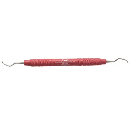 American Eagle Instruments Sickle Scaler, #7-8 Bates, Double-Ended, Narrow Posterior, EagleLite Resin Handle, 3/8", Red, 1/Pk, AESB7-8X thumbnail 4