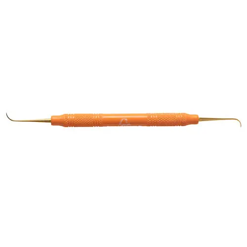 American Eagle XP Sickle Scaler, #128 Nebraska, Double-End, EagleLite Resin Handle, 3/8", Orange, 1/Pk, AESN128DEXPX thumbnail 4