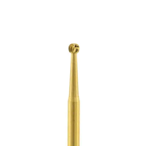 Prima Dental FG7004 Round 12-Blade Gold Trimming and Finishing Carbide Bur, 5/Pkg - Round, 7004, 5/Pkg, FG7004 - Image 1
