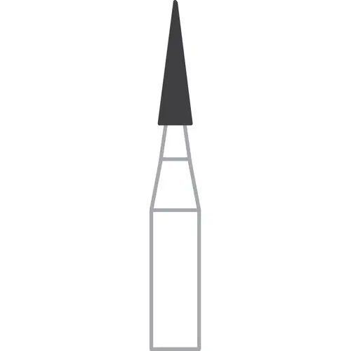 Prima Dental FG7611 Taper Pointed 12-Blade Gold Trimming and Finishing Carbide Bur, 5/Pkg - Taper Pointed, 7611, 5/Pkg, FG7611 - Image 1
