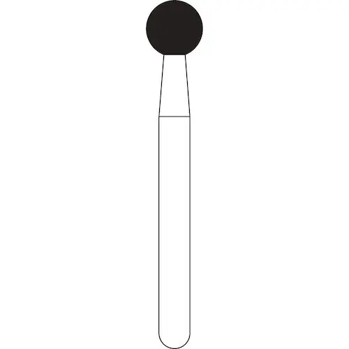 NTI Diamond Bur, HP, Medium Grit, Round, #801-029, 2.9 mm Head Diameter, Gray Ring, Each thumbnail 2