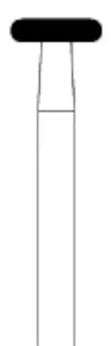 NTI Diamond Bur, HP, Donut, # M909, 4.0 mm, Medium Grit, Gray, Friction Grip, 1/Pk, M909-040HP thumbnail 4