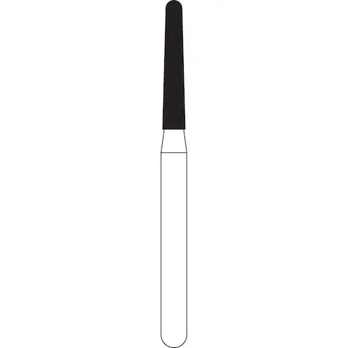 NTI FG Diamond Bur, Super Coarse, Round End Taper, #856-014, 1.4 mm Diameter, 8.0 mm Length, Friction Grip, Gold Pack of 50, SC856-014G thumbnail 3