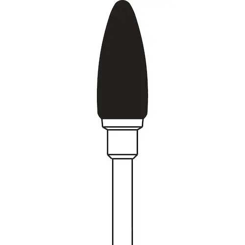 NTI Universal Cutter, Regular Cross Cut (E), Flame Shape, 6.0 mm x 14 mm, HP Shank, Blue Ring, UC251E-060L thumbnail 4