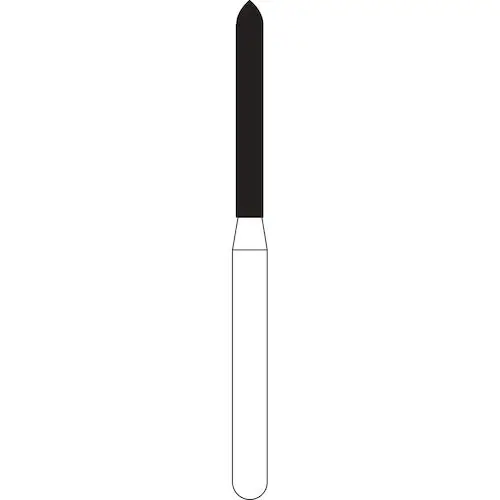 NTI Beveled Cylinder FG Diamond Bur, Coarse Grit, 879-012, 5/Pkg - Beveled Cylinder FG, NTI Diamonds, , 879-012, 5/Pkg, Coarse - Image 1