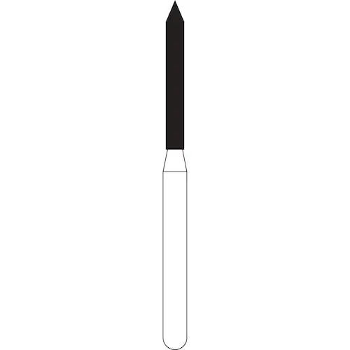 NTI Beveled Cylinder FG Diamond Bur, Coarse Grit, 886-012, 5/Pkg - Beveled Cylinder FG, NTI Diamonds, , 886-012, 5/Pkg, Coarse - Image 1