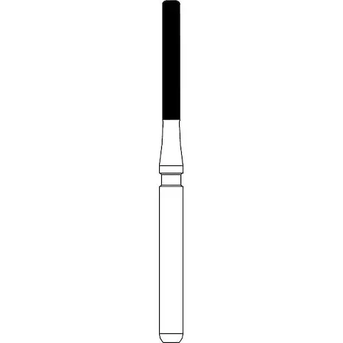 NTI® Trimming & Finishing Carbide Bur, FG, Modified Flat End Cylinder, 12 Fluted, 1.2 mm Diameter, 5/Pkg, #H158-012 thumbnail 2