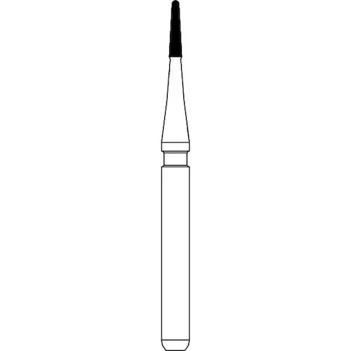 NTI Trimming & Finishing Carbide Bur, FG, OA-3 Bullet, 12 Fluted, Red Ring, 5/Pkg, H247-007 thumbnail 3