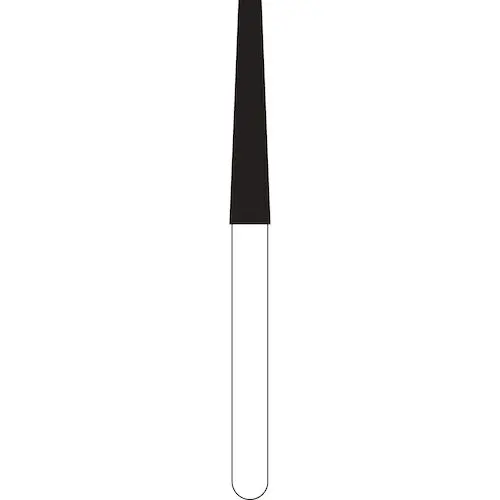 NTI Diamond Bur, FG, Medium Grit, Flat End Taper, #848-018, 1.8 mm Diameter, 10.0 mm Length, Gray Ring, 5/Pkg, M848-018 thumbnail 3