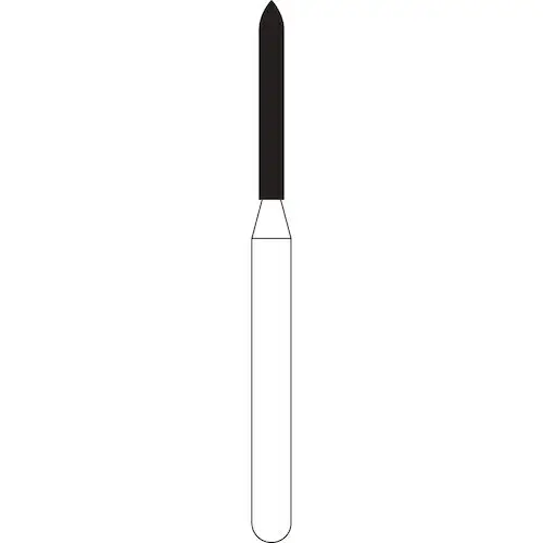 NTI FG Diamond Bur, Medium Grit, Beveled Cylinder, Friction Grip, #878-010 (8.0 mm), 5/Pkg, M878-010 thumbnail 3