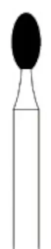 NTI Diamond Bur, FG, Football, # SC379, 1.8 mm Diameter, 3.5 mm Length, Super Coarse, Black Ring, 5/Pk, SC379-018 thumbnail 4