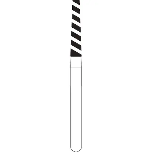 NTI Turbo Diamond Bur, Super Coarse, Flat End Taper, FG, #SC847-T-016, 1.6 mm Diameter, 8.0 mm Length, Black Ring, 5/Pk thumbnail 4