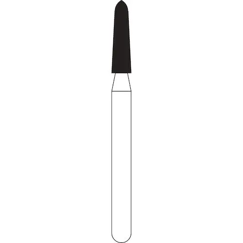 NTI Diamond Bur FG Super Coarse Curettage, Cone Bevel End, 1.6 mm Diameter, 6.0 mm Length, Black Ring, 5/Pkg, #SC877K-016 thumbnail 3